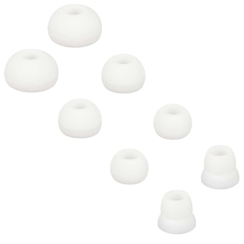 WKYMY Silicone Ear Tips Earbud Replacement Tips Earbuds Eargels Earpads Earbuds Tips Compatible with Powerbeats 2/3 Wireless Beats by Dre Headphones,4 Pairs(White)