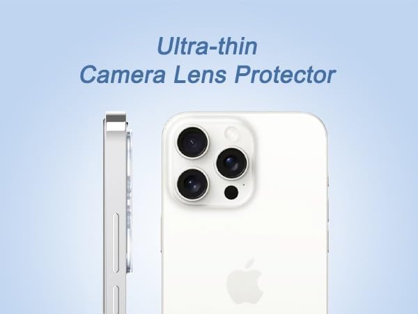 2 pack Full 9H+ 12 FT Military Grade Glass Screen Protector for iPhone 16 Pro + 2 pack Camera Lens Protector with easy Installation Frame Case Friendly 9H+ Hardness HD Clear Anti-Scratch Glass Full Edge Coverage 6.3" 16Pro