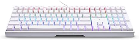 Cherry MX 3.0 S Wired Mechanical Gaming Keyboard. Aluminum Housing Built for Gamers w/MX Blue Switches. RGB Backlit Color Display Over 16m Colors. from The Makers of MX. Full Size. Pure White.