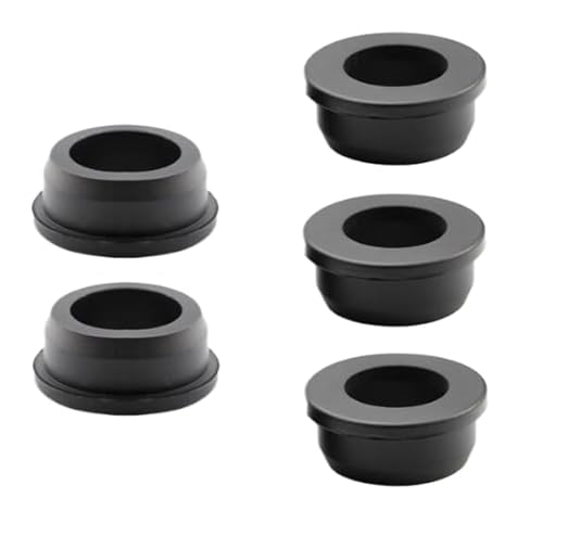 5 pcs 2" Drill Hole，1-9/16"ID Black Silicone Top hat Rubber Grommets for Wiring，Automotive，Firewall，Hole Plug，Desk，Screw，Water and Gas Pipe，Drain，House Siding，Cable Bushing，Glass，Wire Plug