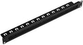 Navepoint 1U Rack Mount Cable Management Panel with Tidy Brush Slot for Cable Entry for 19-Inch Rack Or Cabinet Black
