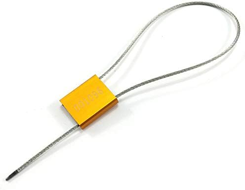 Tamper Evident Pull Tite Security Cable Seals Alumium Alloy Shipping Container Tags ISO 17712 Standard (Pack of 100, Yellow)