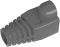 50 Pcs Cat5 Cat5E Cat6 Strain Relief Boot, RJ45 Plug Connector Cover Modular Network Plug Connector Cap Cable Connector Boots, Dark Grey