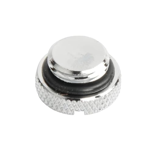 Dracaena.io 6 Pack G1/4" Thread, Thin Water Stop Plug Fitting with Coin Slot for Computer Water Cooling System, Durable Brass/Copper Material, Silver