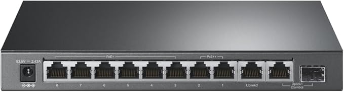 TP-Link TL-SG1210PP | 8 Port PoE Switch | 6 PoE+ and 2 PoE++ Ports @123W, w/ 2 Uplink Gigabit Ports + 1 Combo SFP Slot | Plug & Play | Priority, Extend & Isolation Mode | QoS, IGMP, PoE Auto Recovery