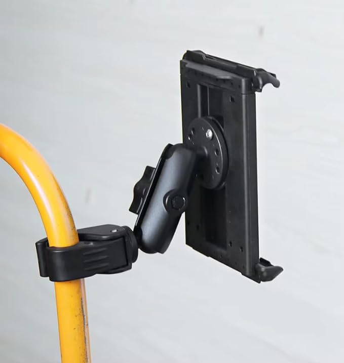 Strg Industrial Tablet Mount for 6.8" - 8.5" iPad/iPad mini Samsung Galaxy Tablets, Heavy Duty Tablet Holder Compatible with RAM B 1" and C 1.5" Size Round Ball Mounts Bases (Not Included Ball Mount)