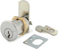 Olympus Lock DCN2 Rekeyable Cam Locks | 1-1/8" Cylinder 101 Key Lock, Keyed Alike | Grade 1 Cam Lock | US26D Chrome Cabinet Locks | Reversible Cam Lock for Doors & Drawer Lock