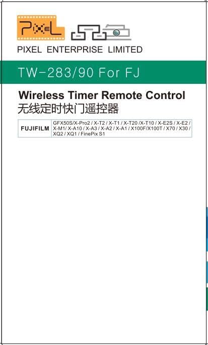 Pixel Wireless Shutter Release Timer Remote Control TW283-90 Compatible with Fujifilm GFX50S X-Pro2 X-H1 X-T2 X-T1 X-T10 X-T20 X-T100 X-E2S X-E2 X-M1 X-A3 X-A2 X-A1 X-A10 X100F X100T X70 X30 XQ2 XQ1
