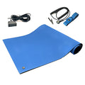RubberStat Dual Layer ESD Compliant Workstation Rubber Table Mat Kit, Soldering, Cell Phone Repair, with Wrist Strap Set and Ground Cord - 30"x36" Royal Blue