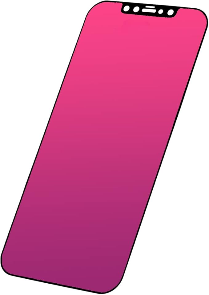 EGKimBa Privacy Screen Protector compatible with iPhone 12 Mini, 5.4 inch Gradient Colorful Electroplated Anti-Spy Anti-Blue Light Easy Installation Tempered Glass