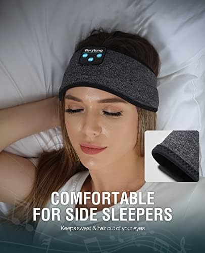 Perytong Wireless Sleep Headphones, Bluetooth Headband, On Ear, Coalblack, Model:PTL01