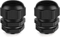 Cable Gland 2 Pack 1" NPT Waterproof Adjustable Connector Strain Relief Cord Connectors Joints Nylon with Gaskets…