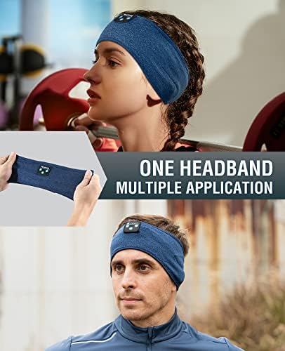 Perytong Sleep Headphones, Headband Headphones 10Hrs Bluetooth Headband with Soft Cozy Earbuds Comfortable Sleeping Headphones for Side Sleepers, Sleep & Lounge Gift Idea for Women Men