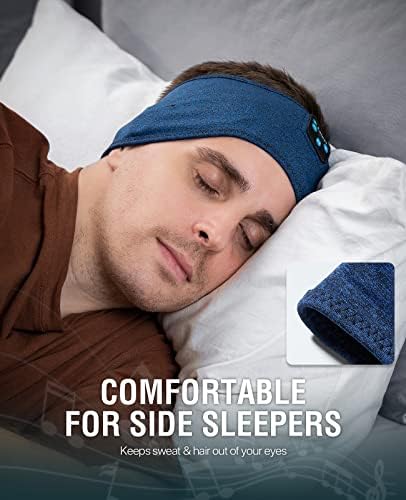 Perytong Sleep Headphones, Headband Headphones 10Hrs Bluetooth Headband with Soft Cozy Earbuds Comfortable Sleeping Headphones for Side Sleepers, Sleep & Lounge Gift Idea for Women Men
