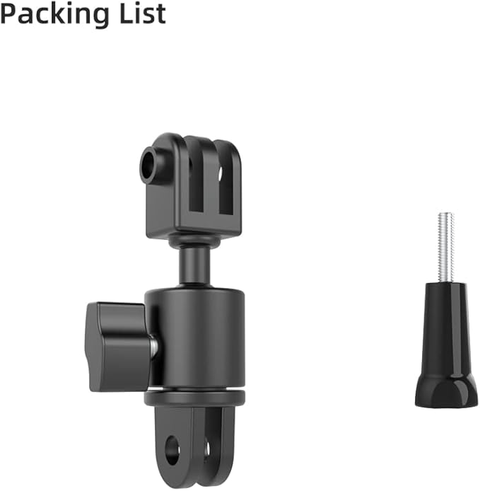 Aluminum 360 Degree Rotation Camera Mount, Metal Bracket Adapter Compatible with GoPro Hero 13/12/11/10/9/8/7, DJI Action 5Pro/4/3, Sony and Other Action Cameras (Adjustable Adapter Mount)