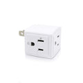 SYCON Adapter Outlet Extender, 2-Prong to 3-Prong Mini Wall Plug, Multi Outlet Splitter with 3 Outlets