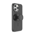 PopSockets iPhone 15 Pro Max Phone Case with MagSafe, Wireless Charging Compatible, Black - Translucent Black