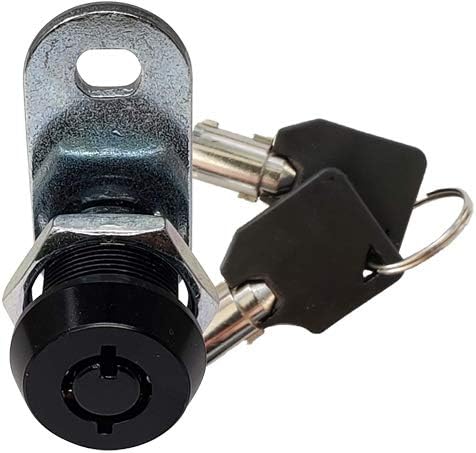 Admiral Locks Tubular Cam Lock, Keyed Alike Removable Key RV Compartment Storage Lock Cabinet Locks (Black Pack of. 25, 5/8" 180°)