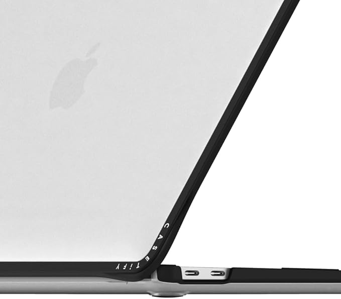 CASETiFY Impact MacBook Air 13" (M1/Intel) Case [Cushioned Impact Corners/Scratch-Resistant/Anti-Slip Grip] - SLOWCOASTER Sticker - Clear Black