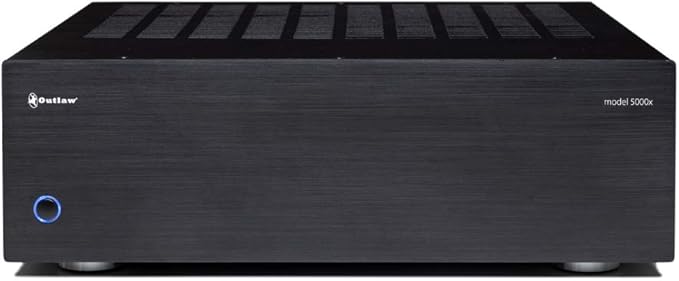 Outlaw Model 5000x 5000 x 5-Channel Power Amplifier | 5x120 Watts Continuous | High Current Amplifier | XLR & RCA Inputs |