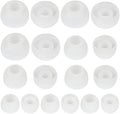 Earbud Tips - 9 Pairs Replacement Ear Tips Compatible With Powerbeats 2/3, LG, Samsung Earbuds - White