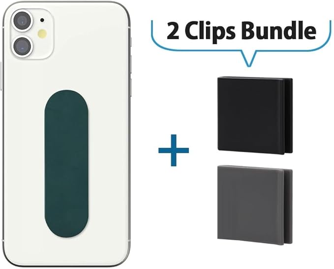 Momostick Flatstick, Cell Phone Finger Grip Strap Holder for Hand, Cell Phone Stand, New Slim Finger Loop Selfie Grip Compatible with Most Smartphones