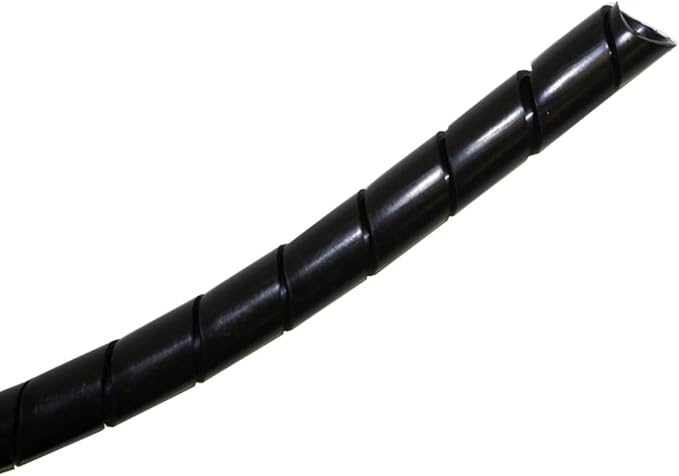 Kable Kontrol Vortex Spiral Cable Wrap - 3/4” Inch 100’ Feet Long - Hose Protector Flexible Polyethylene Wire Conduit Tubing Cable Sleeve Cord Cover to Organize Wires – Black
