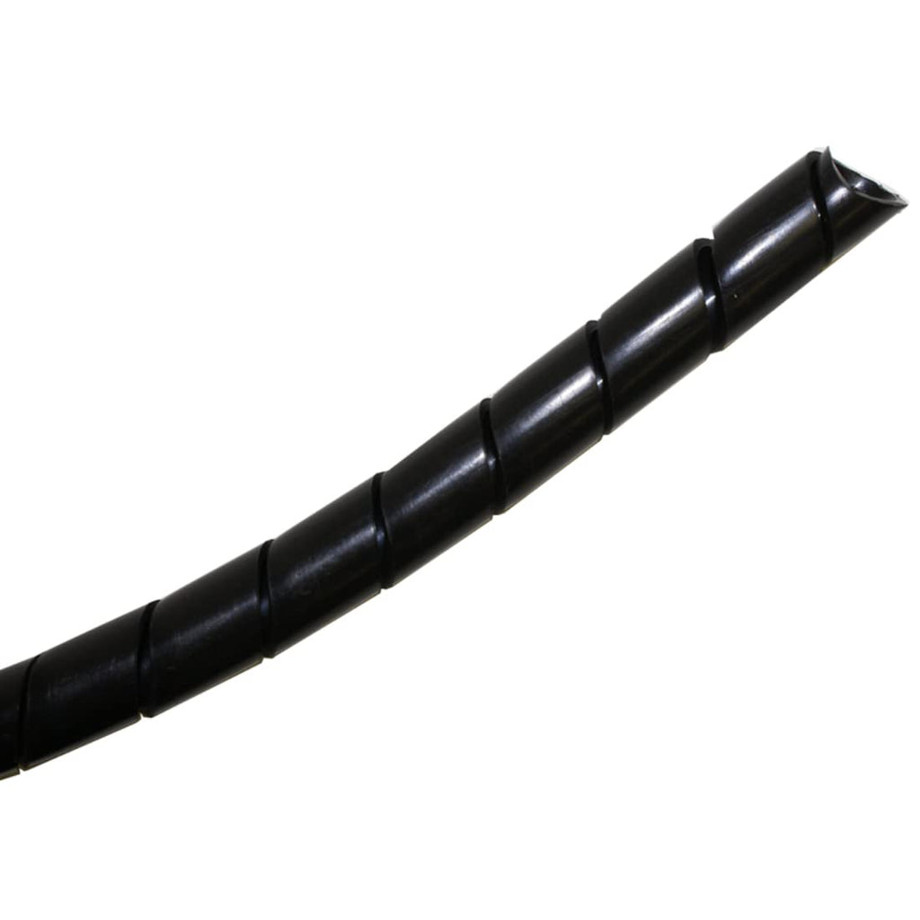 Kable Kontrol Vortex Spiral Cable Wrap - 3/8” Inch 100’ Feet Long - Hose Protector Flexible Polyethylene Wire Conduit Tubing Cable Sleeve Cord Cover to Organize Wires – Black