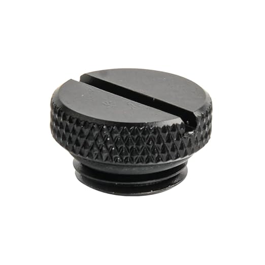 Dracaena.io 6 Pack G1/4" Thread, Thin Water Stop Plug Fitting with Coin Slot for Computer Water Cooling System, Durable Brass/Copper Material, Black
