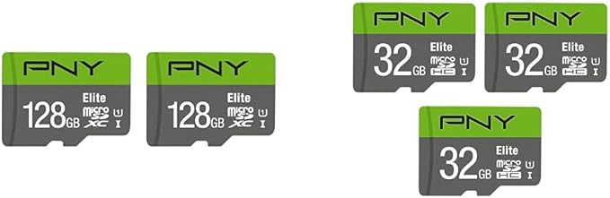 PNY 128GB & 32GB Elite Class 10 U1 microSDXC & microSDHC Flash Memory Card - 100MB/s, Full HD