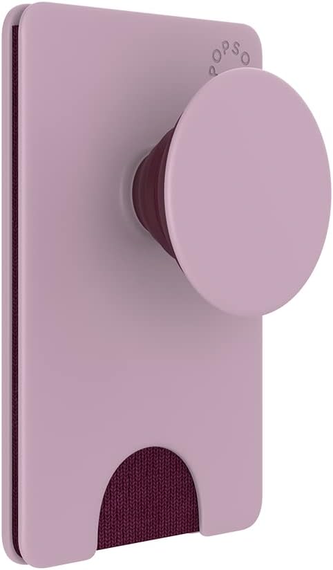 PopSockets Phone Wallet with Expanding Kickstand, Phone Card Holder - Blush Pink