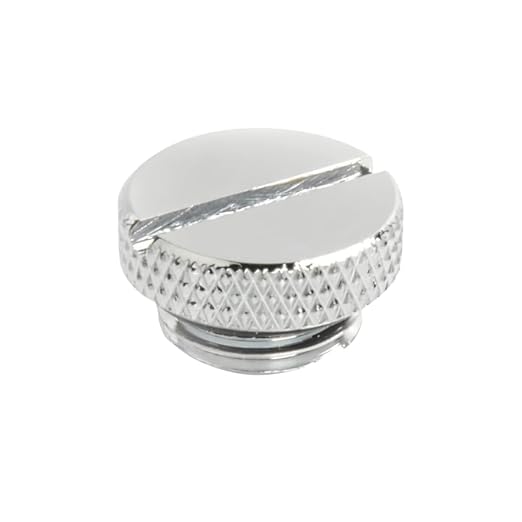 Dracaena.io 12 Pack G1/4" Thread, Thin Water Stop Plug Fitting with Coin Slot for Computer Water Cooling System, Durable Brass/Copper Material, Silver