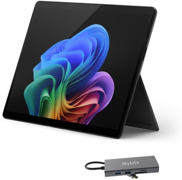 Microsoft Surface Pro 11 (16GB RAM | 512GB SSD) Copilot+ PC Tablet w/11-in-1 Hub, 13" 2.8K OLED 120Hz Touch, Snapdragon X Elite w/AI NPU @45 TOPS, AI-Enhanced Camera, Win 11 Pro, Black (Renewed)