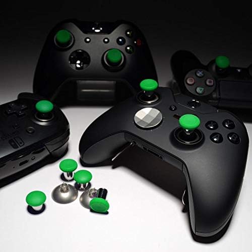 eXtremeRate 8 in 1 Green Metal Magnetic Thumbsticks Analog Joysticks for Xbox One, for Xbox Series X|S and PS4 Controller with T8H Cross Screwdrivers
