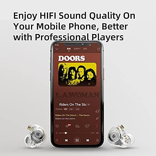 keephifi KZ EDX Pro in Ear Monitors KZ IEM Earphones with Microphone, Dual DD HiFi Stereo Sound Wired Earphones Noise Cancelling Earbuds (Cyan, with Mic)