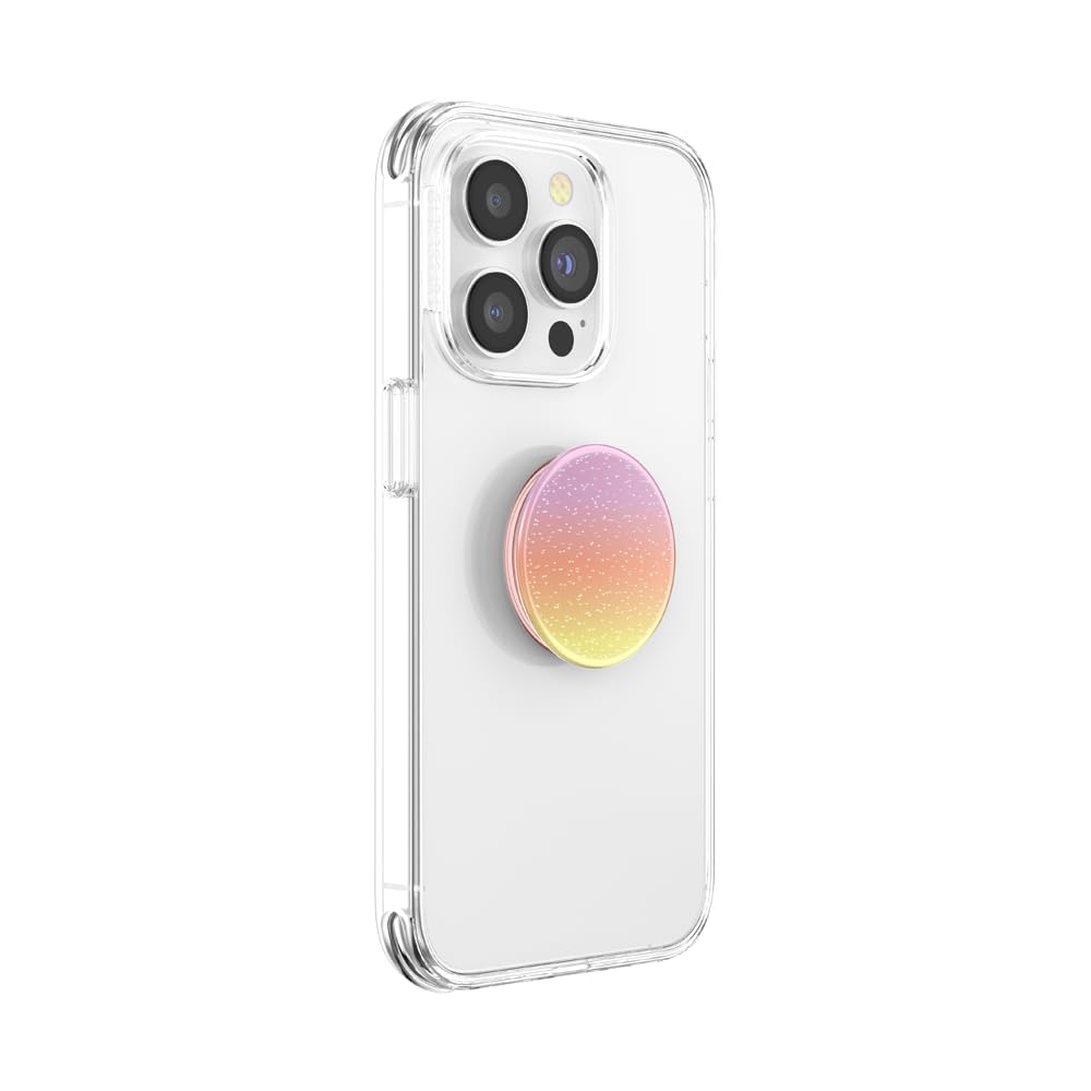 PopSockets Adhesive Phone Grip, Holder, Phone Stand, Purple - Aura Sunrise