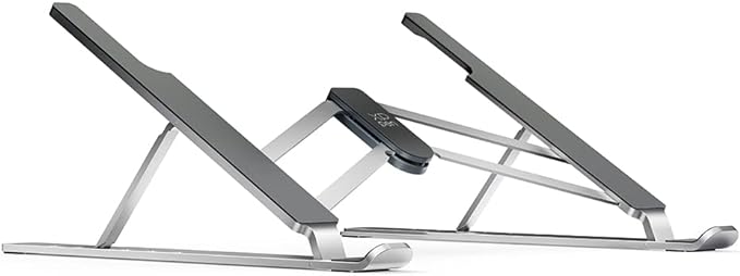 XPPen Drawing Tablet Stand for Desk,Silver Portable Holder for Graphics Tablet&Pen Display, Aluminum Computer Riser Compatible with 10 to 15.6 Inch Laptops and Drawing Tablets,Portable and Adjustable
