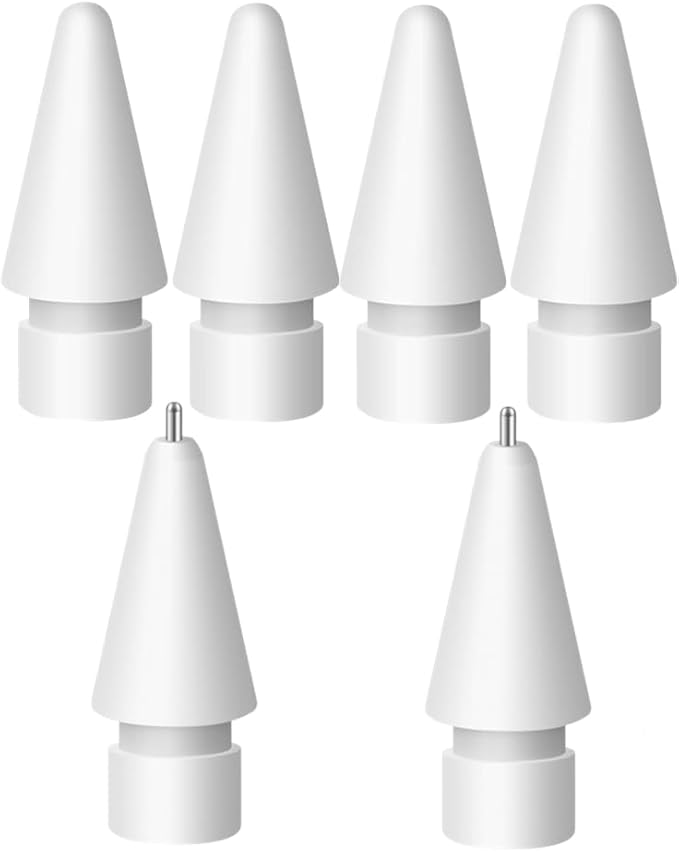 Replacement Pencil Tips for Apple Pencil 2nd Generation/ 1st Generation Tips,iPencil Tip Nibs Accessories for iPad Pro/Apple Pencil Pro/USB-C (6 Pack)