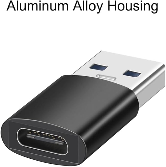 USB A Male to USB C Female OTG Adapter (3 Pack),USB 3.2 GEN2 10Gbps One-Sided High-Speed Data PD60W Fast Charging For PC,Laptop,Charger,Power Bank,AiSiHelper,iphone,Samsung S24 23 22,Carplay,Earphones