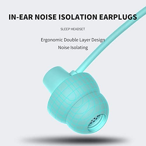 MAXROCK (TM Total Soft Silicon Headphones with Mic Sleep Travel Choice for Cellphones Tablets and 3.5mm Jack (Light Green)