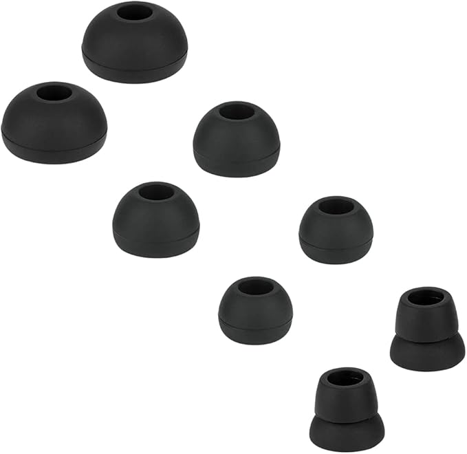 4 Pairs Silicone Earbud Tips Replacement Eartips Earbuds Cap Eartips Tips Compatible with Powerbeats 1/2/3 Wireless Beats by Dre Headphones (Black)