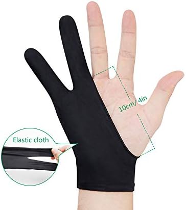 Parblo PR-01 Drawing Glove 2Pack,Digital Drawing Artist Glove Two Finger ArtGlove for Right Hand and Left Hand