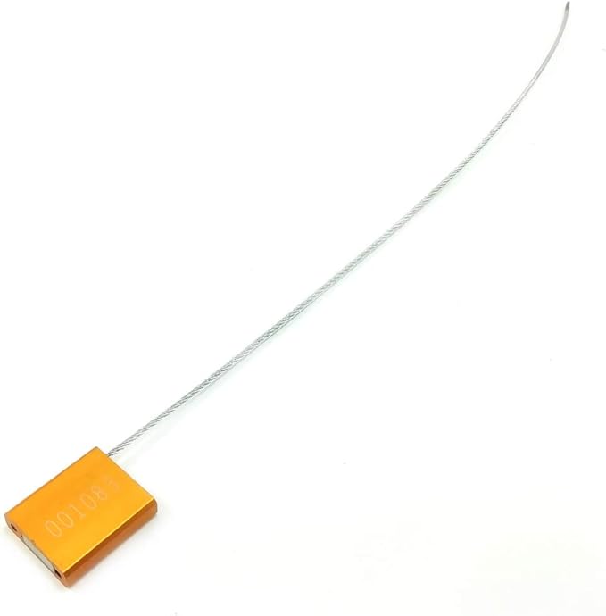 Tamper Evident Pull Tite Security Cable Seals Alumium Alloy Shipping Container Tags ISO 17712 Standard (Pack of 100, Yellow)