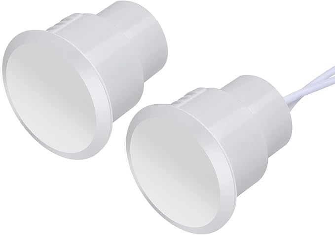 Recessed Door Contacts NC Security Alarm Window Sensors with Magnetic Reed Switch. 3⁄4 Inch Door Contact Position Switches DCS Work with All Access Control and Burglar Alarm Systems White 5pcs