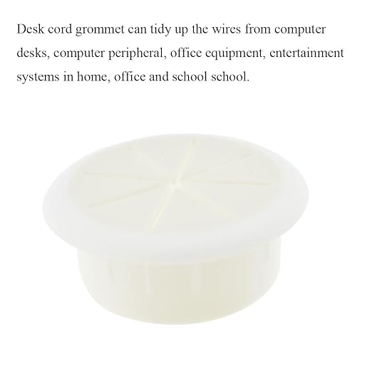 HAHIYO 2Pcs 2Inch/50mm White ABS Plastic Eight-petaled Desk Grommet Wire Grommet Cable Management Cord Hole Cover Desk Wire Hole Insert Wire Organizer for Computer Office Home School Equipment Systems