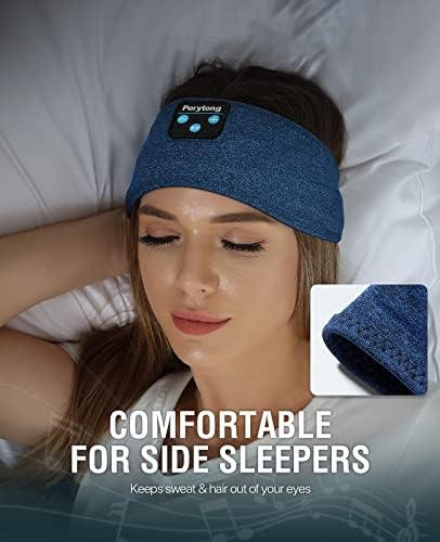 Perytong Sleep Headphones, Headband Headphones 10Hrs Bluetooth Headband with Soft Cozy Earbuds Comfortable Sleeping Headphones for Side Sleepers, Sleep & Lounge Gift Idea for Women Men