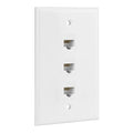 Ethernet Wall Plate, 3 Port Cat6 Female to Female Wall Jack Network RJ45 Keystone wall Outlet