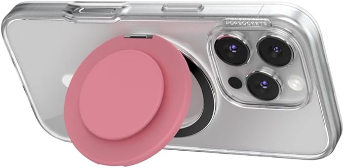 PopSockets Kick-Out Grip for MagSafe, Phone Grip with Built-in Phone Stand, Adjustable Kickstand for Portrait or Landscape, Strong Magnetic Hold, Wireless Charging Compatible - Putty