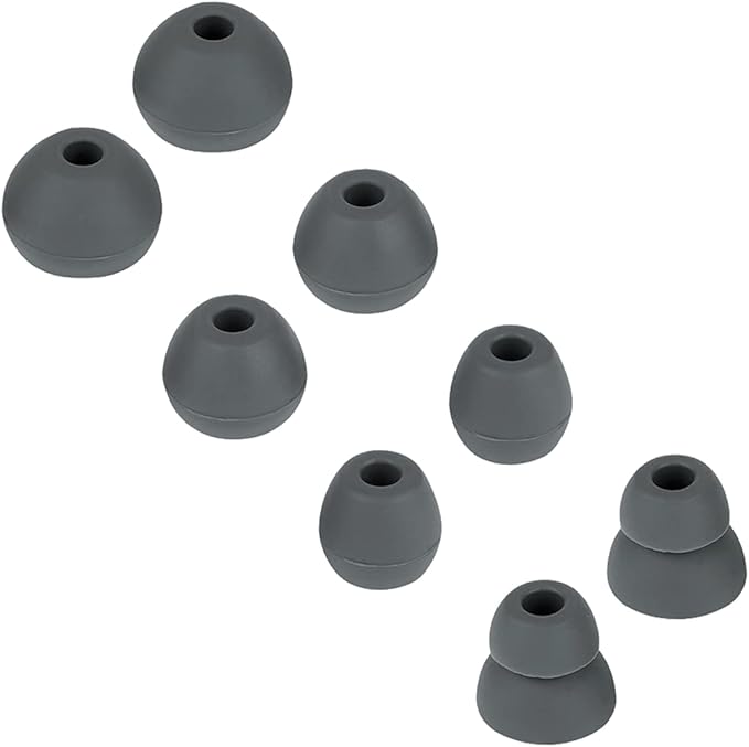 Earbud Tips Earbud Replacement Tips Replacement Earbud Tips Earbud Covers Replacement Ear Pads Earbud Rubber Tips Ear Tips for Powerbeats Pro Beats Wireless Earphone Headphones 4 Pairs (Dark Gray)