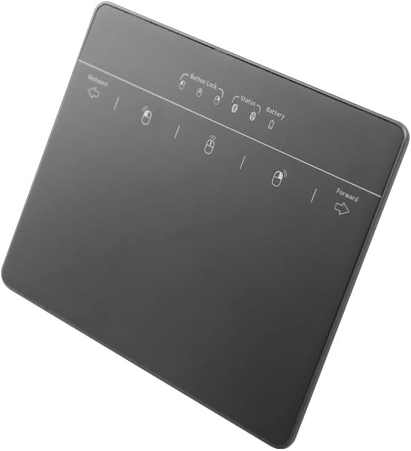 Wired & Wireless Metal Touchpad for PC Computer & Laptop, Rechargeable Trackpad Travel-Friendly Bluetooth & USB Mouse Pad for Windows 7/10/11, Black